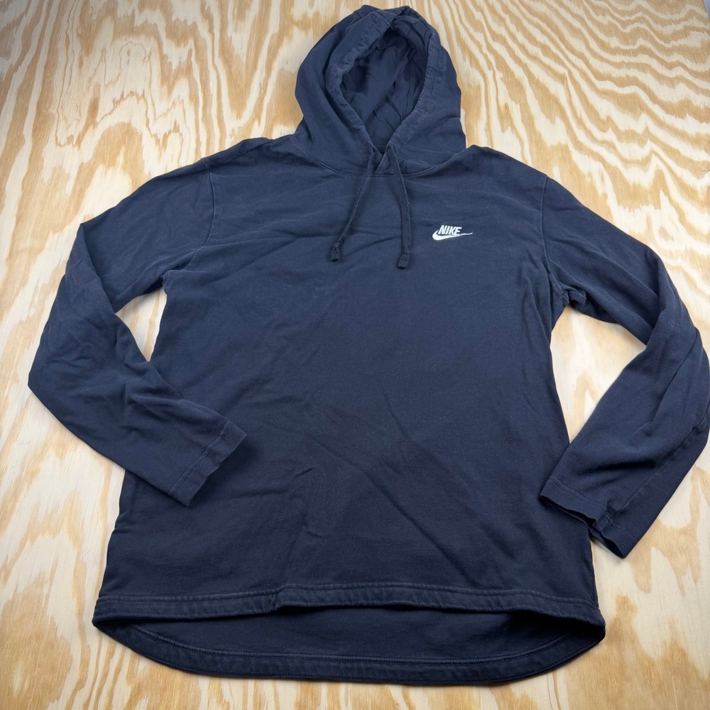 Nike Sportswear Mens Black Jersey Hoodie Futura Logo Pullover 807249-010 Size M